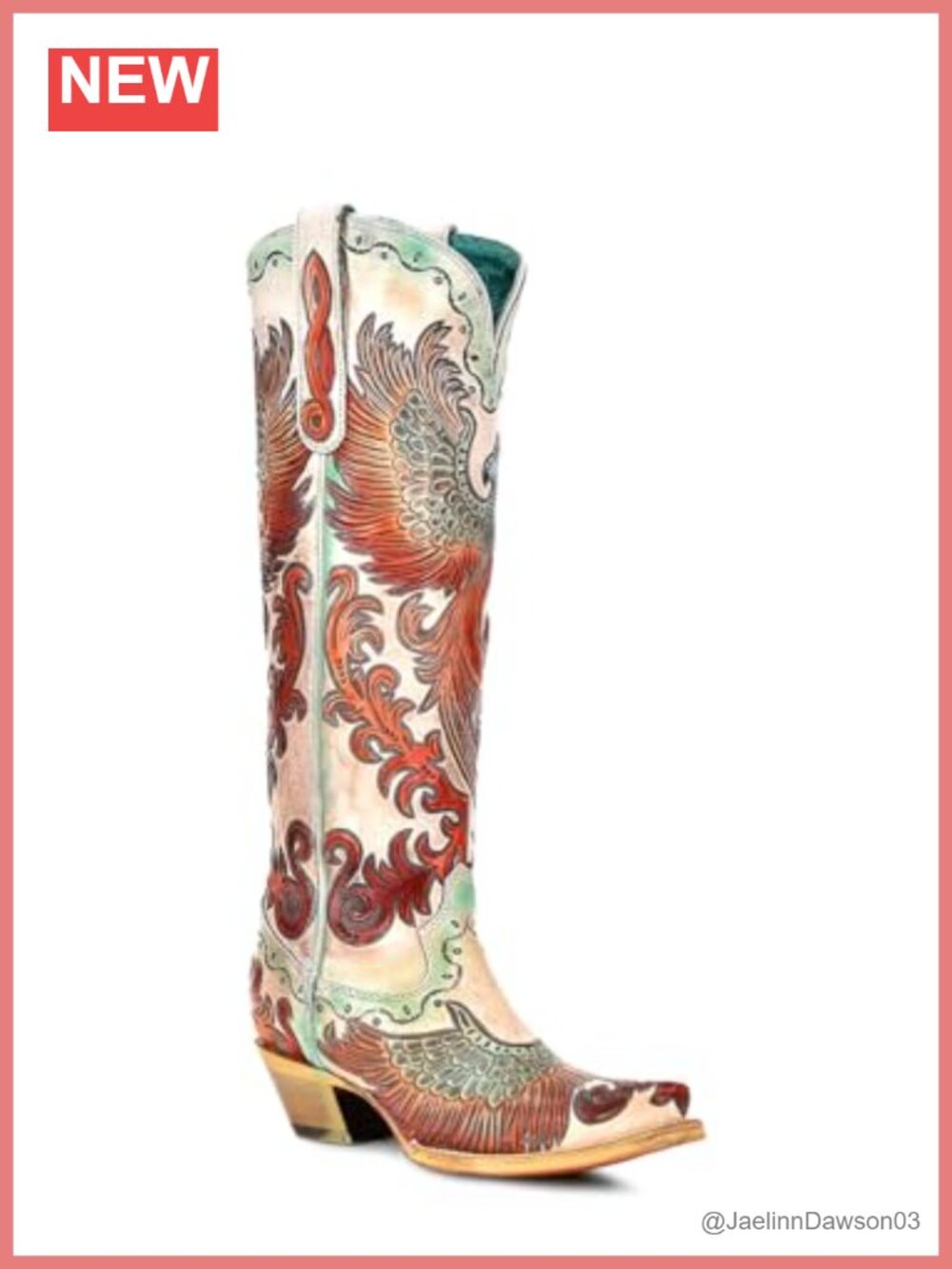 Handcrafted Cowhide Leather Knee-High Western Boots with Buckle